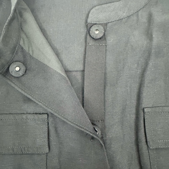 Kobi Halperin Starr Snap-Front Military Shirt Jacket Black Size Large $399 - Picture 7 of 12